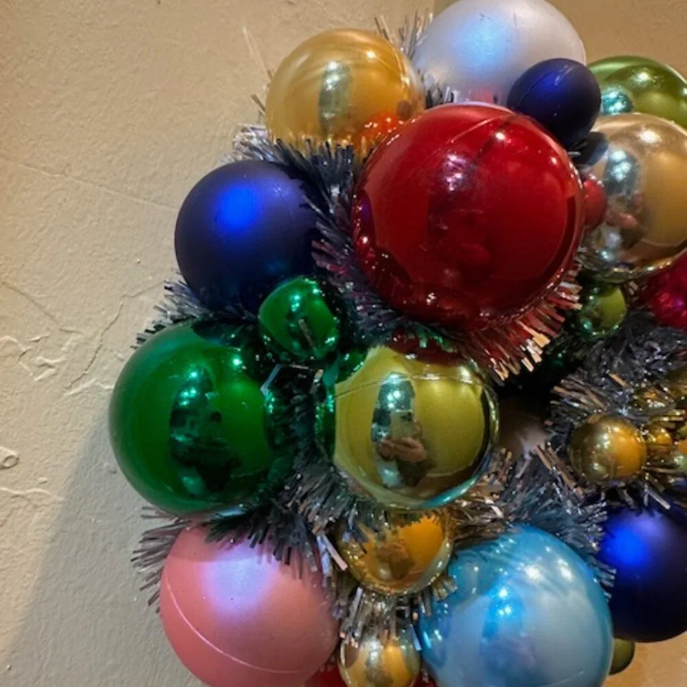 Merry and Bright! Ball Ornament Wreath- 11”- new from Raz Imports